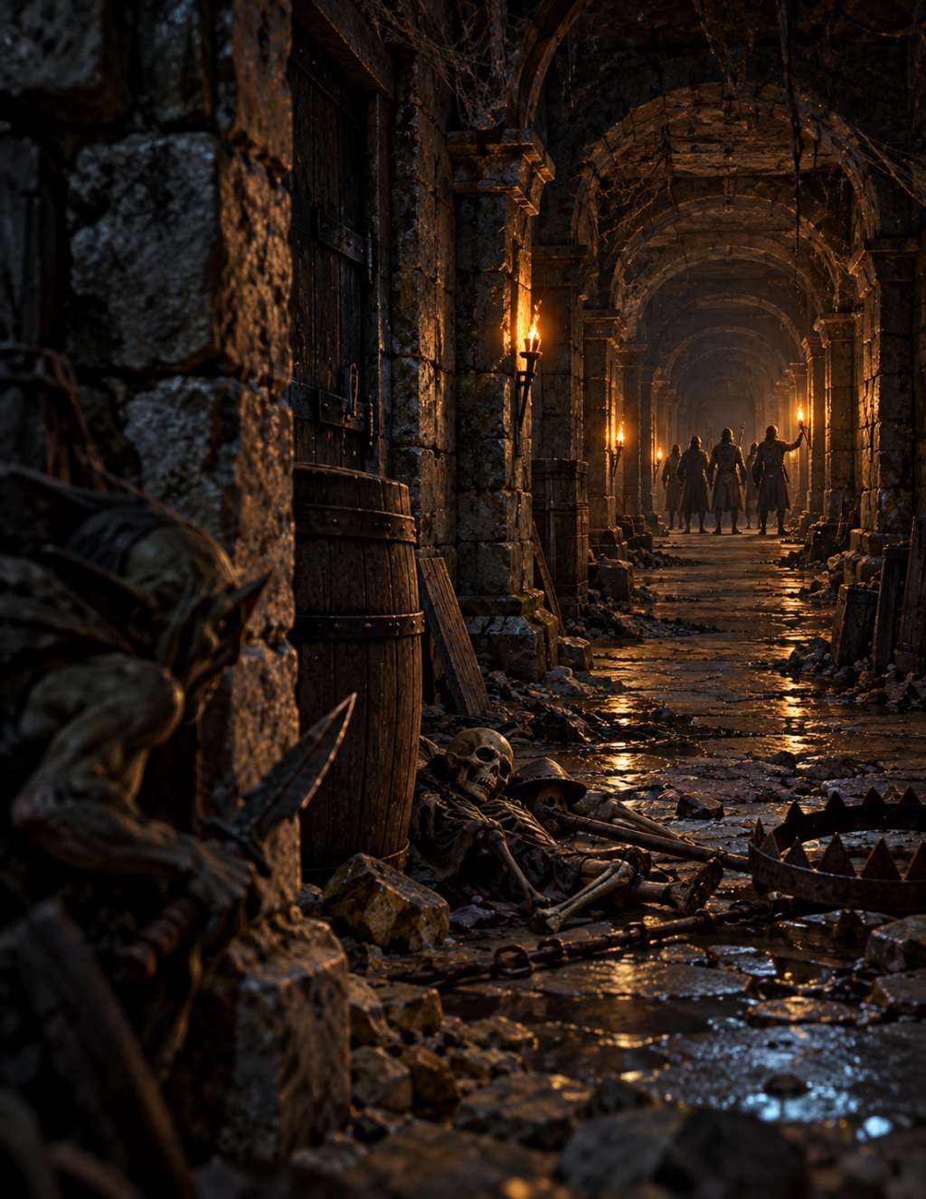 Dungeon - Torches - Goblin - Traps - TTRPG Fantasy