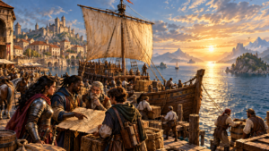 Kingsmark TTRPG - Explore Exploration Journey - Travel by Sea - Fantasy