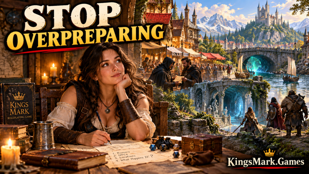 Stop Overpreparing - Game Masters - Dungeon Masters - Creating TTRPG Adventures